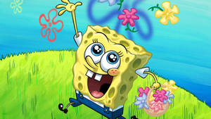 Happy Face Of Spongebob Wallpaper