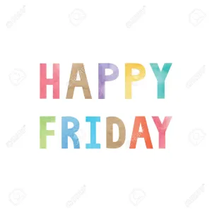 Happy Friday Watercolor Lettering On White Background Wallpaper