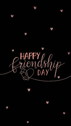 Happy Friendship Day With Hearts Wallpaper