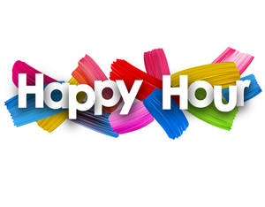 Happy Hour Brush Strokes Wallpaper