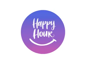 Happy Hour Circular Icon Wallpaper