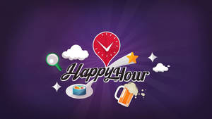 Happy Hour Symbols Wallpaper