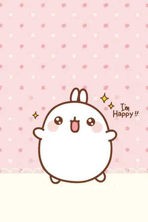 Happy Molang Kawaii Wallpaper