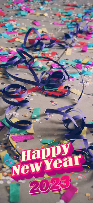 Happy New Year 2023 Confetti Wallpaper