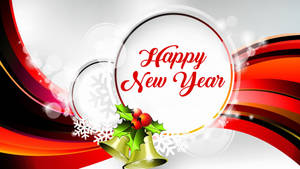Happy New Year With Fancy Design Wallpaper