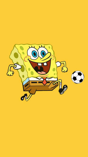 Happy Spongebob Cool Football Sport Wallpaper