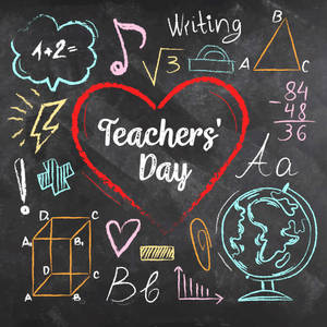 Happy Teachers' Day School Doodle Wallpaper