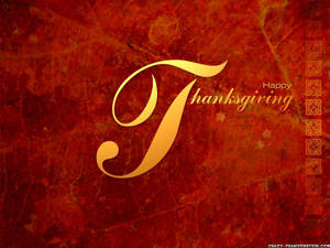 Happy Thanksgiving Calligraphy Wallpaper