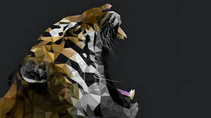 Harimau Polygon Art Wallpaper