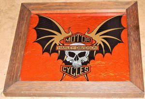 Harley Davidson Logo Painting Wallpaper