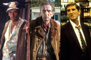 Harry Dean Stanton Character Collage Wallpaper