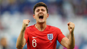 Harry Maguire Cheers In The Stadium Wallpaper