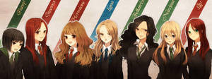 Harry Potter Anime Female Characters Wallpaper