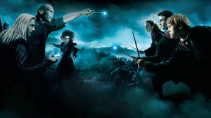 Harry Potter Characters Using Magic Wallpaper