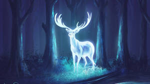 Harry Potter Glowing Stag Patronus Wallpaper