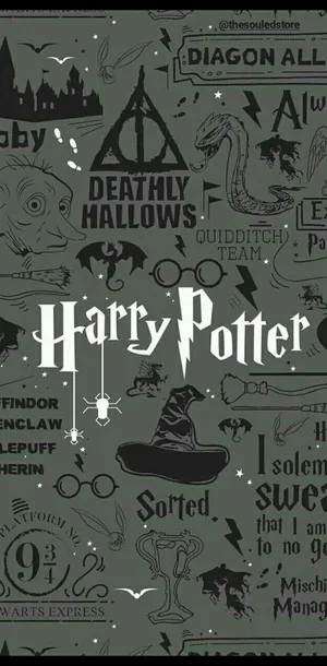 Harry Potter Standing In Front Of Hogwarts School Of Witchcraft & Wizardry Wallpaper