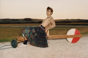 Harry Styles In Skirt Wallpaper