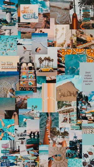 Hawaiian Summer Collage Wallpaper