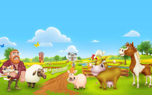Hay Day With Greg And Animals Wallpaper