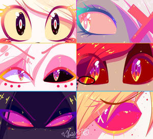 Hazbin Hotel Anime Art Eyes Wallpaper