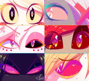 Hazbin Hotel Anime Art Eyes Wallpaper