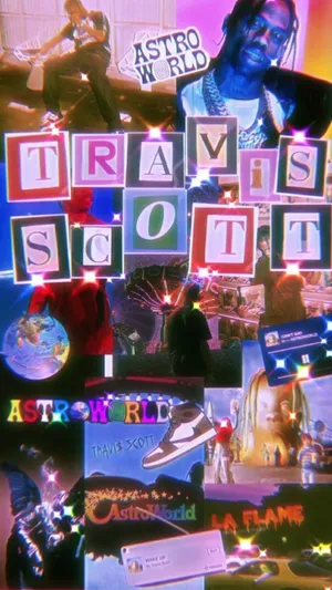 Hazy Travis Scott Aesthetic Mosaic Wallpaper