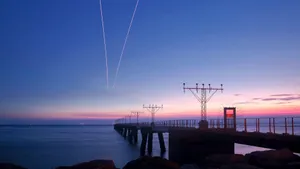 Hd Aesthetic Long Bridge And Sky Wallpaper