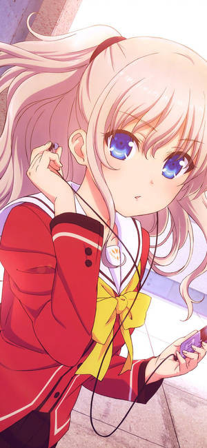 Hd Anime Phone Nao Tomori Wearing Earphones Wallpaper