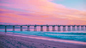 Hd Beach In Hermosa Pier Wallpaper