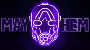 Hd Borderlands 3 Neon Psycho Logo Wallpaper
