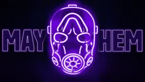 Hd Borderlands 3 Neon Psycho Logo Wallpaper