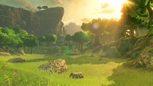 Hd Breath Of The Wild Sunset Wallpaper