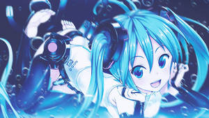 Hd Cute Blue Aesthetic Hatsune Miku Wallpaper