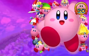Hd Cute Pink Aesthetic Kirby Fan Art Wallpaper