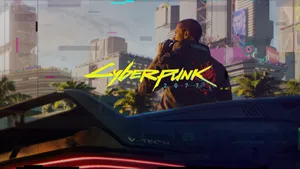Hd Cyberpunk 2077 Game Cover Wallpaper