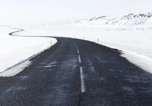 Hd Desktop Snowy Road Wallpaper