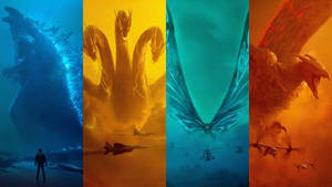 Hd Enemies Of Godzilla King Of The Monsters Wallpaper