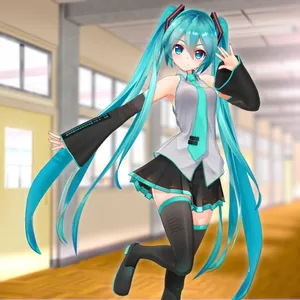 Hd Hatsune Miku School Girl Wallpaper