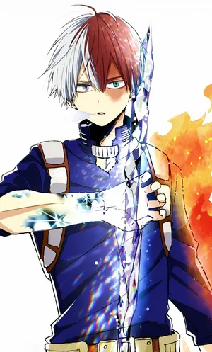 Hd Ice Todoroki Artwork Wallpaper