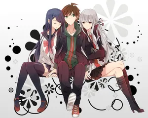Hd Love Triangle Of Danganronpa Wallpaper