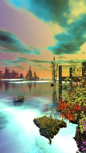 Hd Nature Phone Plants In Lake Wallpaper