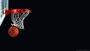 Hd Nba Basket Ball And Rim Wallpaper