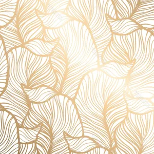 Hd Pattern White Gold Leaves Wallpaper