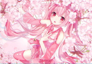 Hd Pink Aesthetic Hatsune Miku Wallpaper