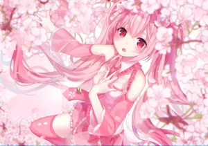 Hd Pink Aesthetic Hatsune Miku Wallpaper