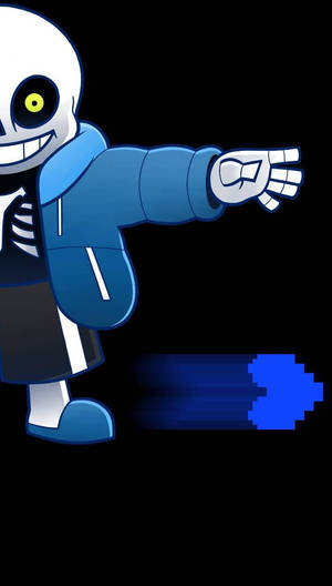Hd Sans And Blue Heart Artwork Wallpaper