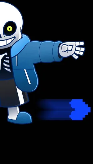 Hd Sans And Blue Heart Artwork Wallpaper