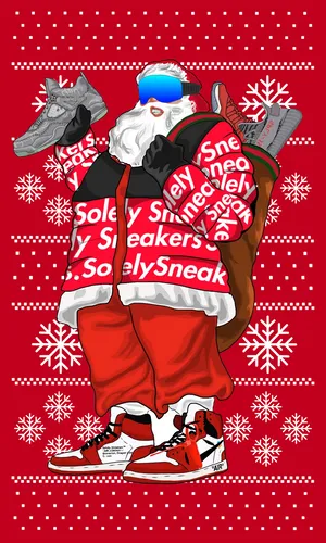 Hd Santa Hypebeast Wallpaper