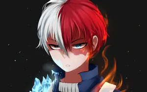 Hd Shouto Todoroki Head Shot Wallpaper