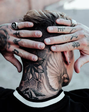 Hd Tattoo Back Of Neck Wallpaper